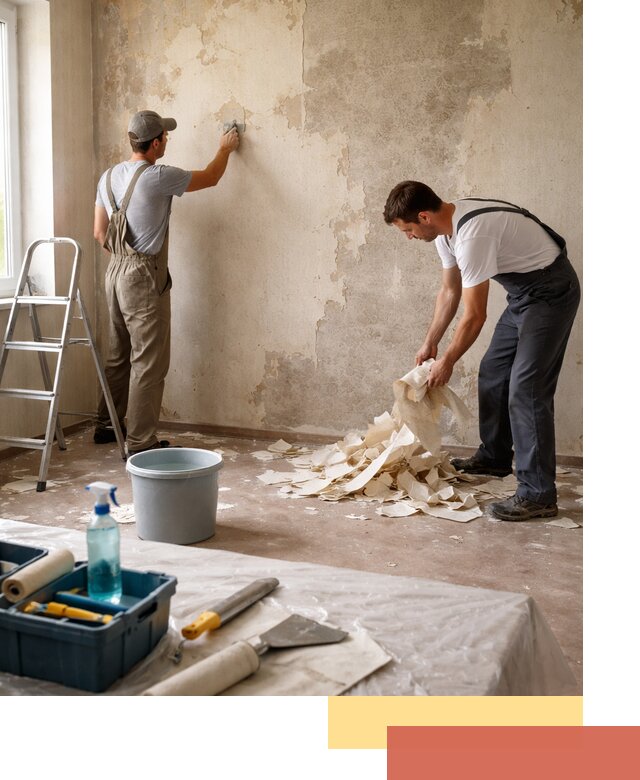 Снятие старых обоев в Новокубанске быстро и качественно