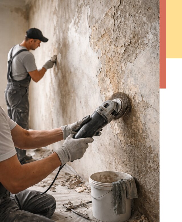 Снятие и удаление краски со стен в Новокубанске от 2184 руб. — ОТДЕЛОЧНИК-Нкб