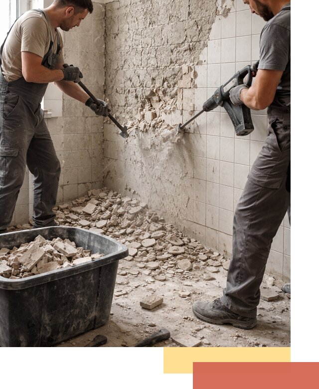 Демонтаж плитки со стен в Новокубанске быстро и аккуратно