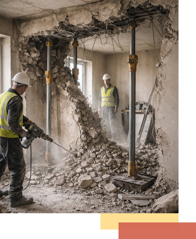 Снос несущих стен в Новокубанске с гарантией безопасности и качества