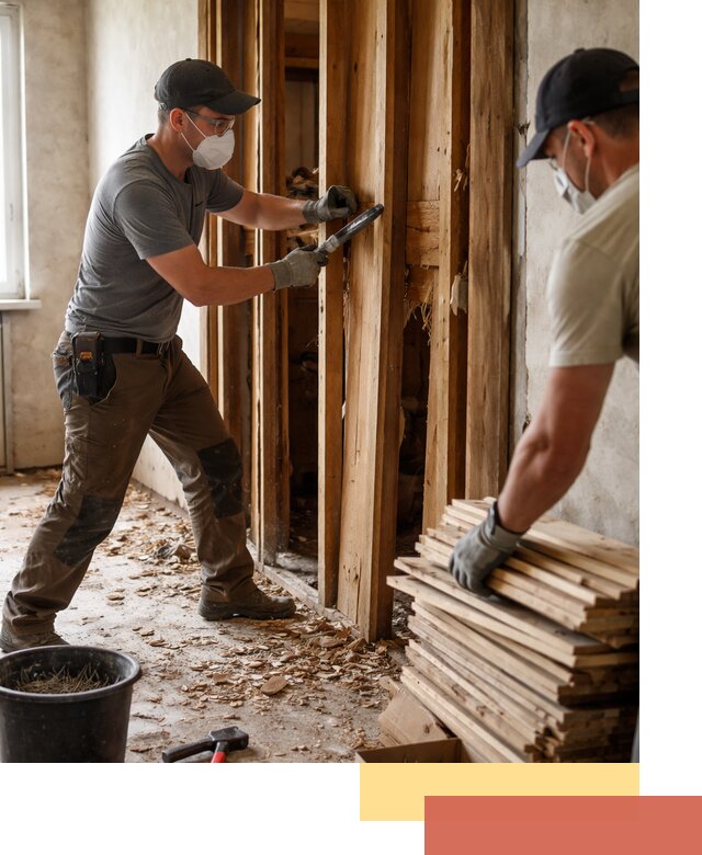 Демонтаж деревянных перегородок в Новокубанске быстро и аккуратно