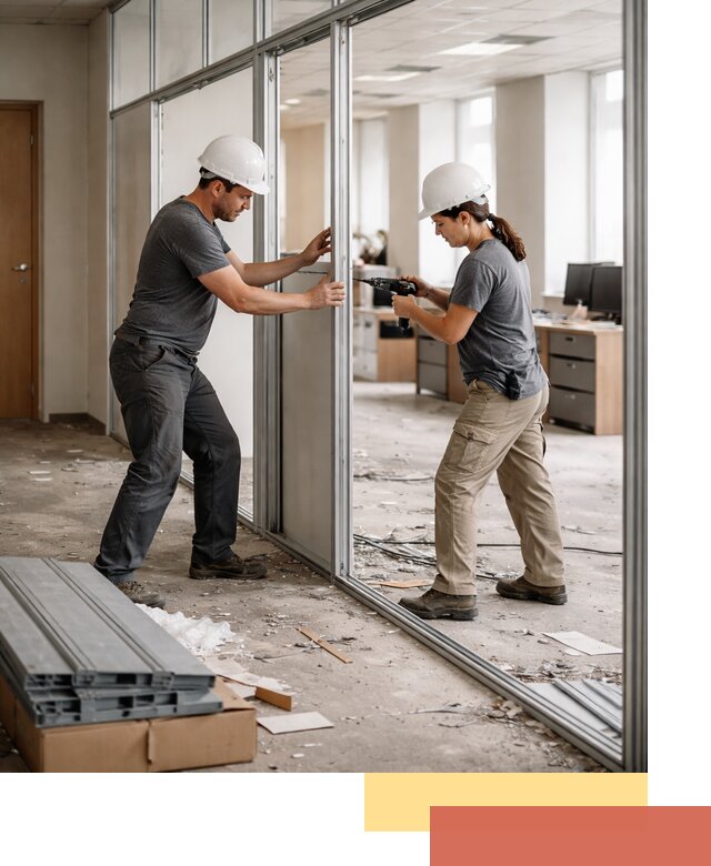 Демонтаж алюминиевых перегородок в Новокубанске быстро и аккуратно