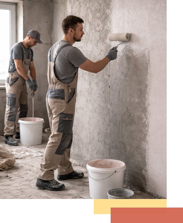 Нанесение бетоноконтакта на стены в Новокубанске для последующей отделки