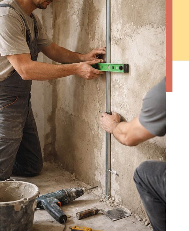 Установка штукатурных маяков в Новокубанске от 7279 руб. — быстро и недорого | ОТДЕЛОЧНИК-Нкб