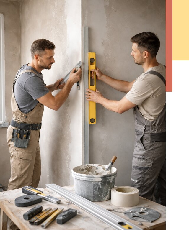 Выведение углов стен в Новокубанске от 1924 руб. быстро и недорого | ОТДЕЛОЧНИК-Нкб