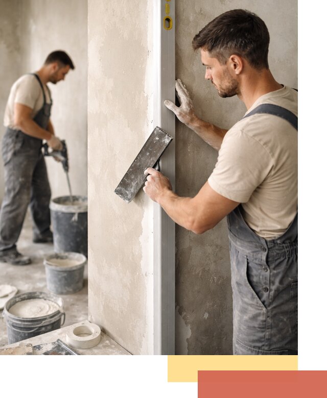 Выведение углов стен в Новокубанске: монтаж и оштукатуривание