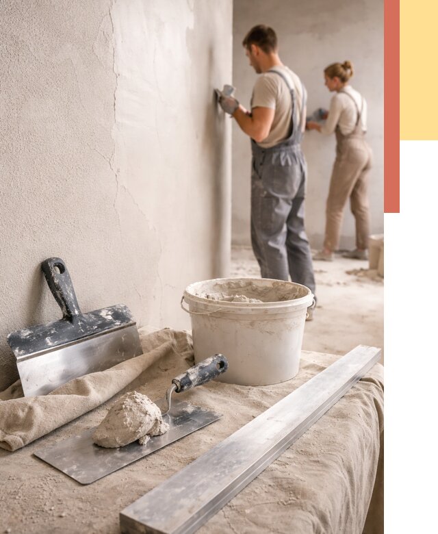 Штукатурка стен гипсовая в Новокубанске от 4679 руб/м2 — быстро и недорого | ОТДЕЛОЧНИК-Нкб