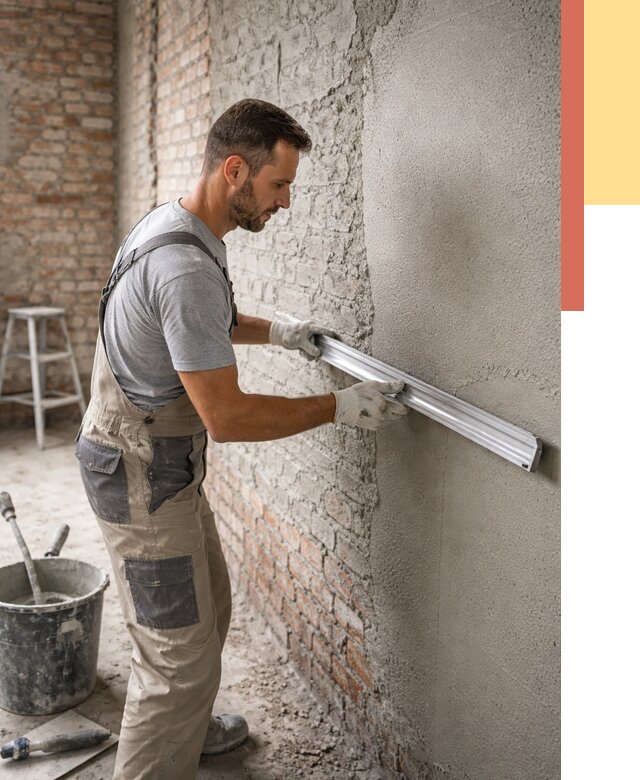 Штукатурка кирпичных стен в Новокубанске от 4679 руб/м2 — быстро и недорого | ОТДЕЛОЧНИК-Нкб