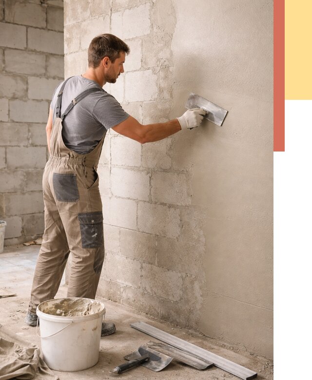 Штукатурка стен из газобетона в Новокубанске от 2184 руб./м2 — быстро и недорого | ОТДЕЛОЧНИК-Нкб