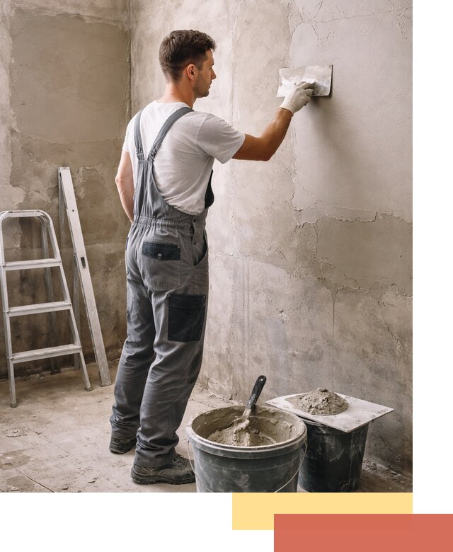 Штукатурка стен в ванной под ключ в Новокубанске