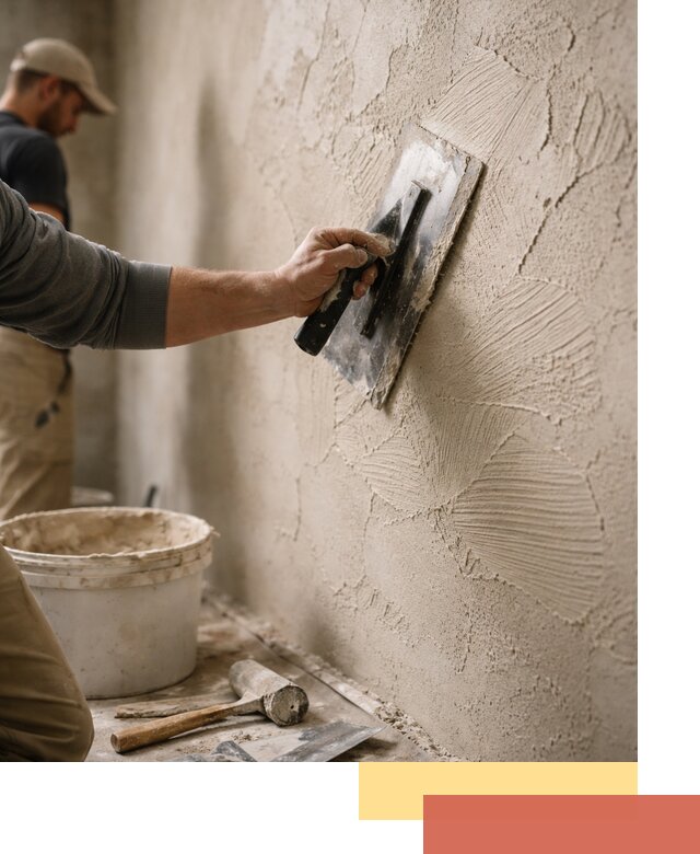 Фактурная штукатурка стен в Новокубанске — монтаж, отделка, реставрация