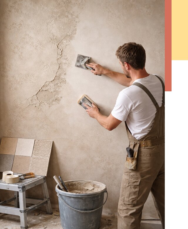 Ремонт декоративной штукатурки в Новокубанске от 4679 руб. под ключ | ОТДЕЛОЧНИК-Нкб