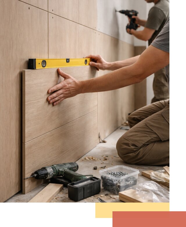 Профессиональный монтаж МДФ панелей на стены в Новокубанске