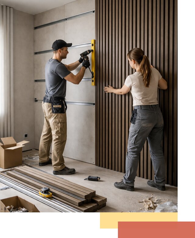 Монтаж реечных панелей на стены в Новокубанске