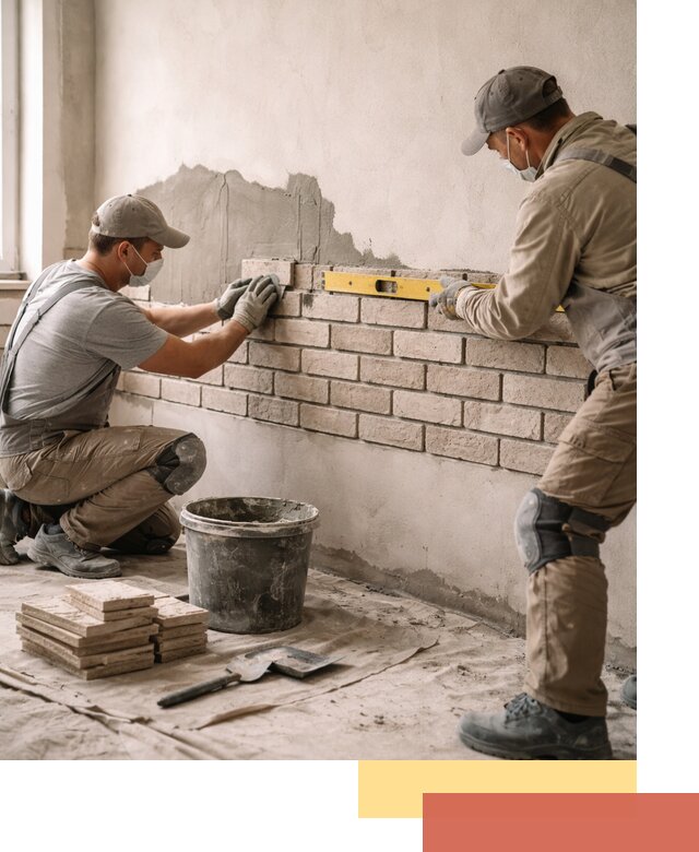 Монтаж декоративного кирпича профессионально в Новокубанске