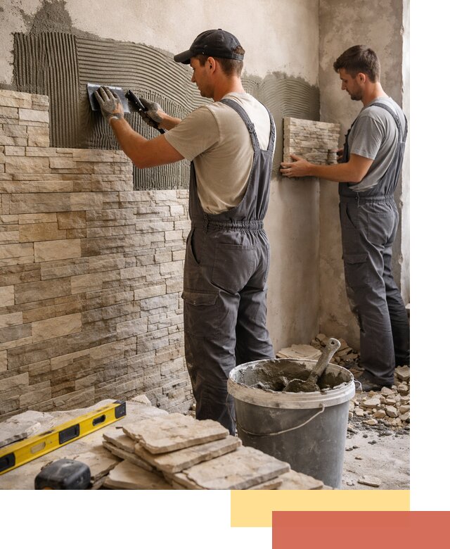 Монтаж искусственного камня в Новокубанске — облицовка стен и фасадов