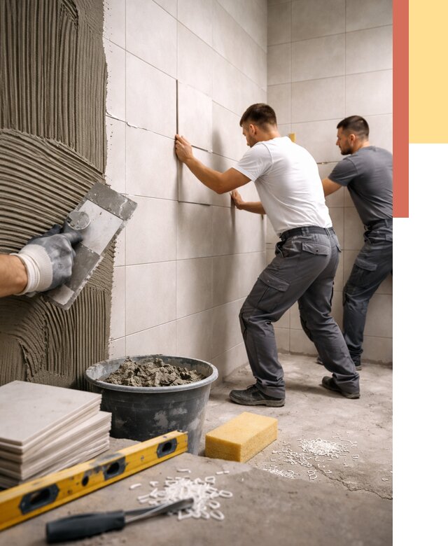 Укладка плитки на стены в Новокубанске от 884 руб. — качественно и недорого | ОТДЕЛОЧНИК-Нкб