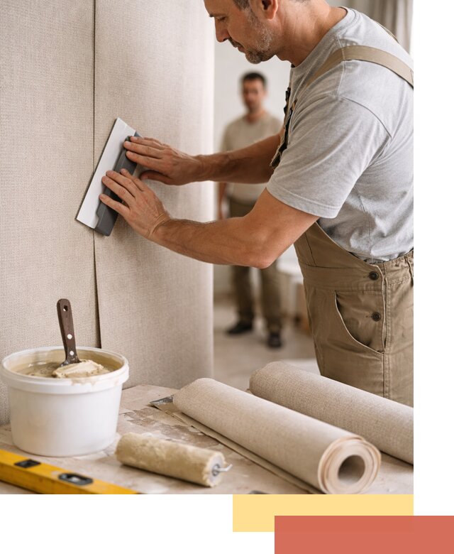 Поклейка текстильных обоев в Новокубанске профессионально и аккуратно