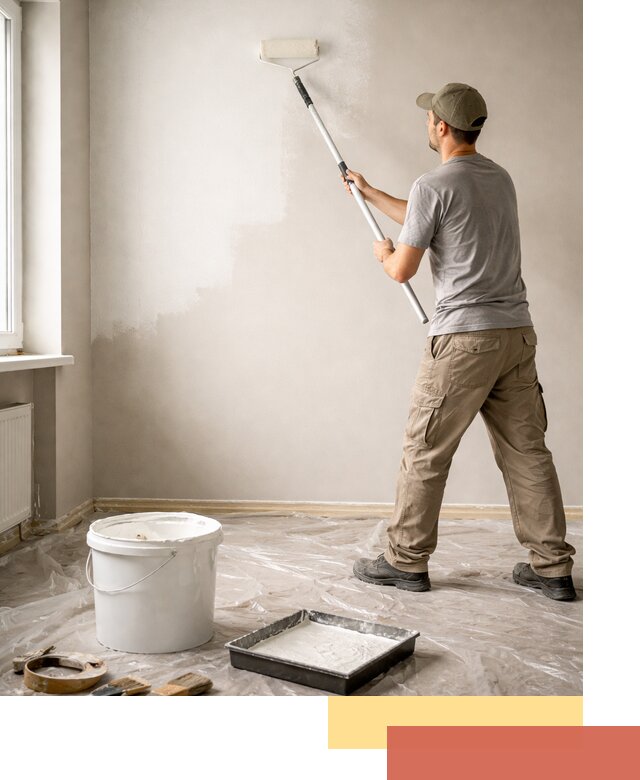 Покраска стен латексной краской в Новокубанске качественно и быстро