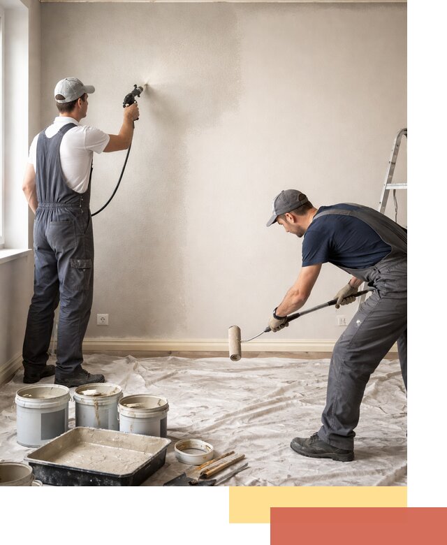 Покраска стен моющейся краской и защита поверхностей в Новокубанске