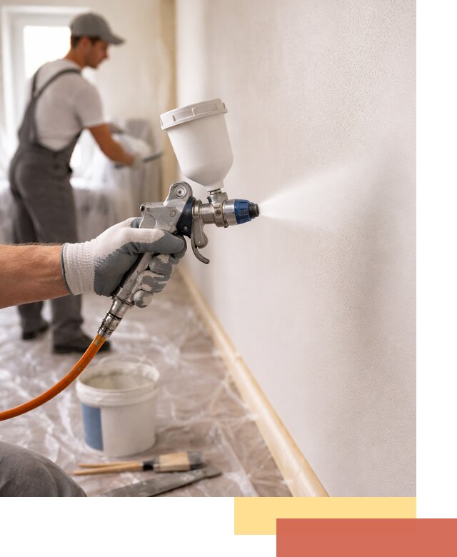 Покраска стен краскопультом в Новокубанске быстро и качественно