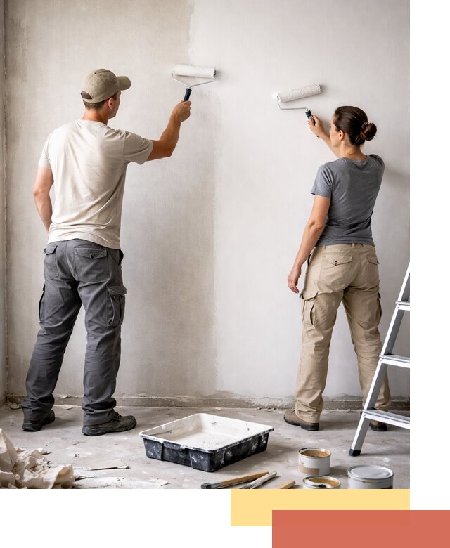 Окраска стен по стеклохолсту в Новокубанске качественно и долговечно