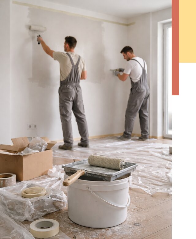 Покраска стен в квартире в Новокубанске от 2600 руб/м2 — быстро и недорого | ОТДЕЛОЧНИК-Нкб