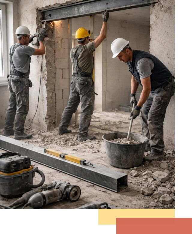 Создание проемов в стенах и несущих конструкциях в Новокубанске