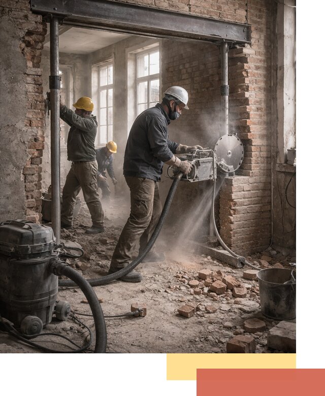 Прорезка проема в стене под дверной или оконный проем в Новокубанске