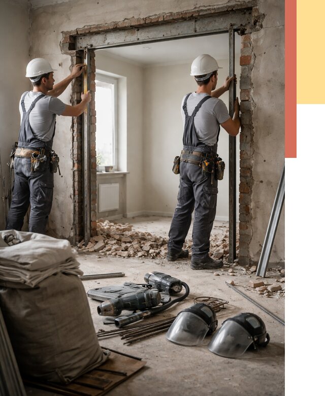 Расширение дверного проема в Новокубанске от 12998 руб. под ключ | ОТДЕЛОЧНИК-Нкб