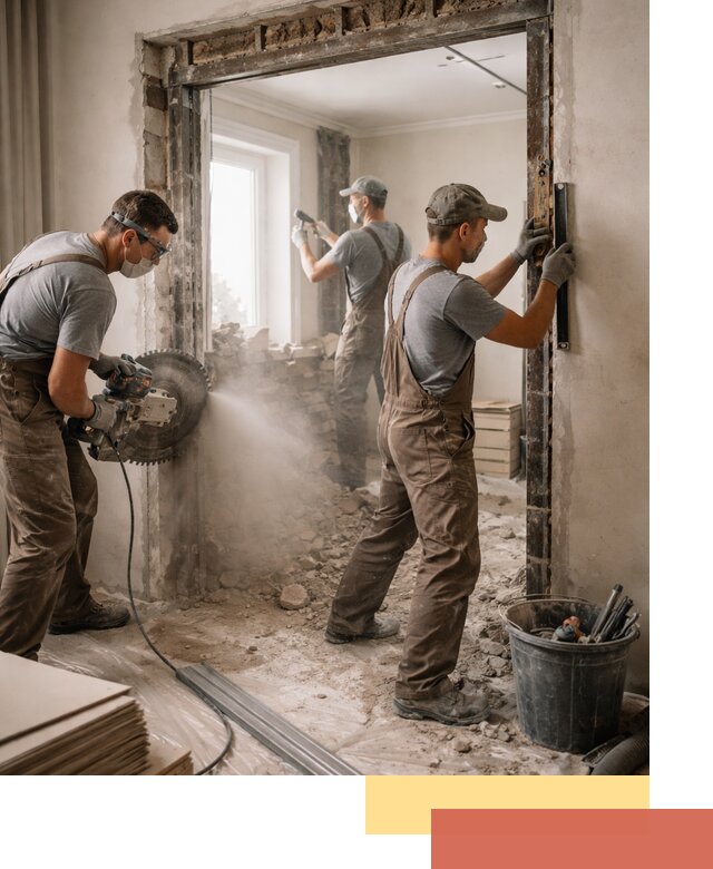 Расширение дверного проема под установку новой двери в Новокубанске