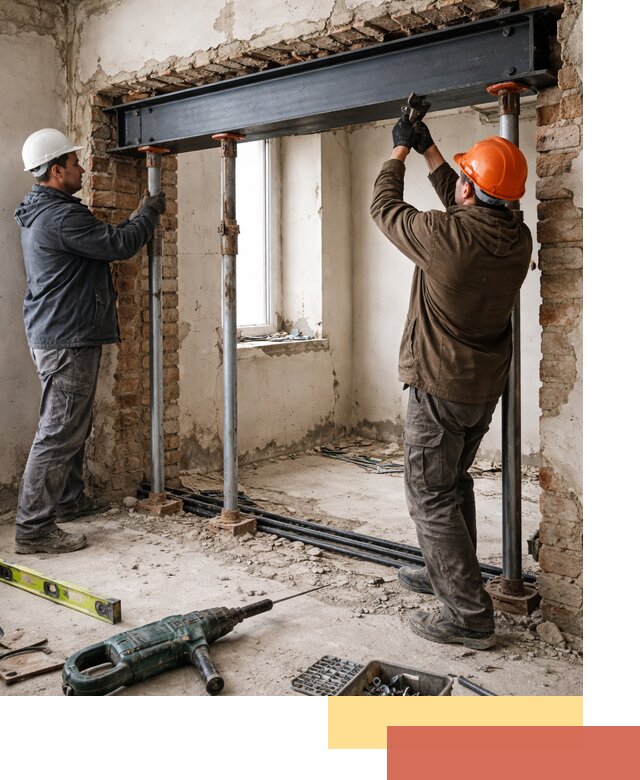 Усиление проема в стене в Новокубанске для расширения и безопасности