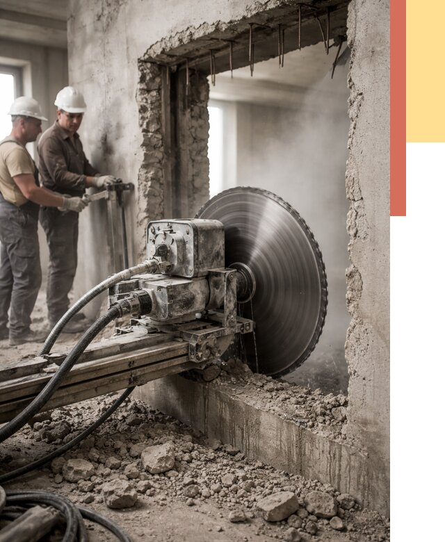 Алмазная резка проемов в Новокубанске от 4679 руб. быстро и недорого | ОТДЕЛОЧНИК-Нкб