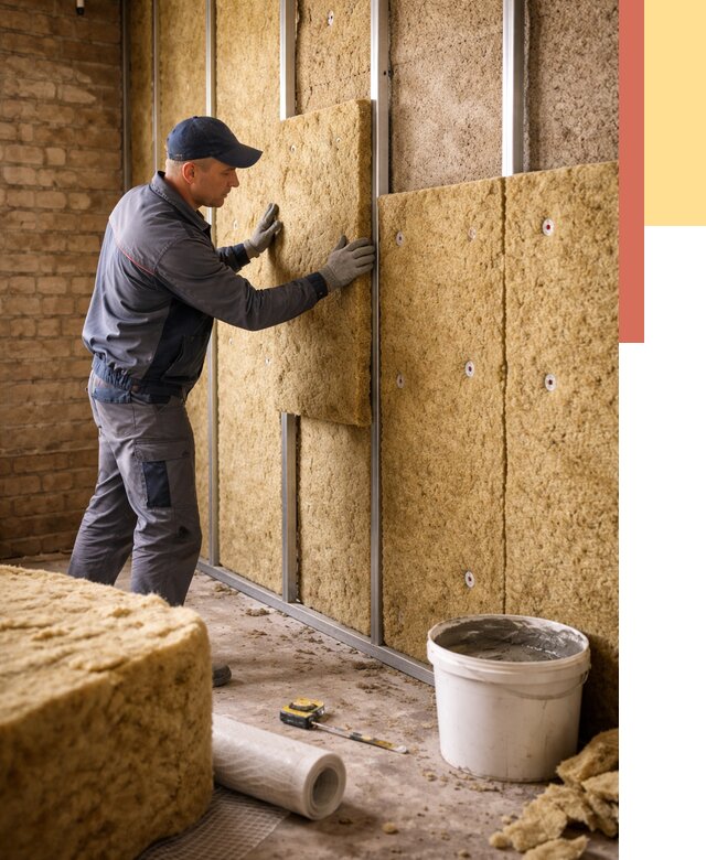 Утепление стен минватой в Новокубанске от 1404 руб./м2 — недорого и быстро | ОТДЕЛОЧНИК-Нкб