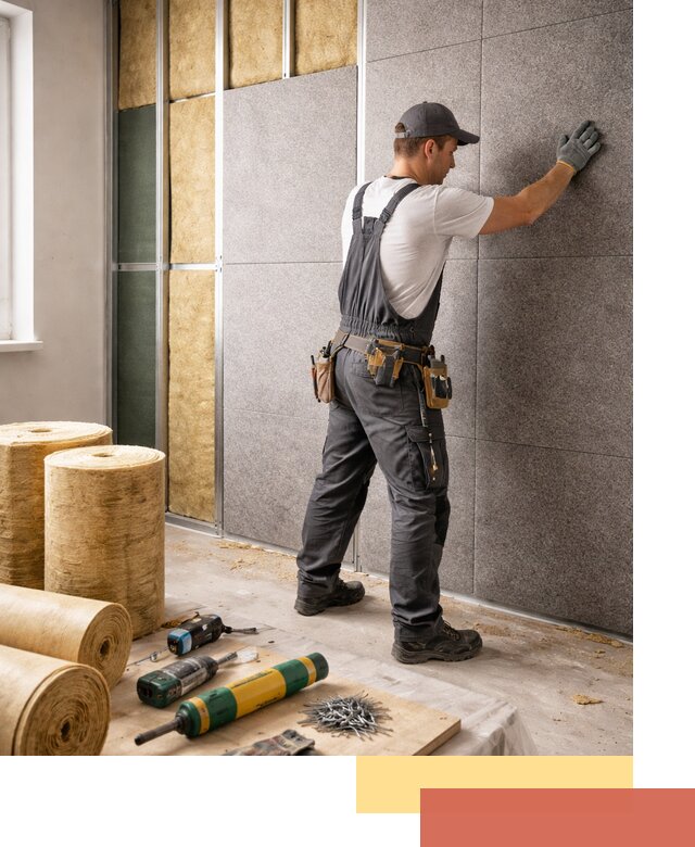 Профессиональная шумоизоляция стен в Новокубанске для квартиры и офиса