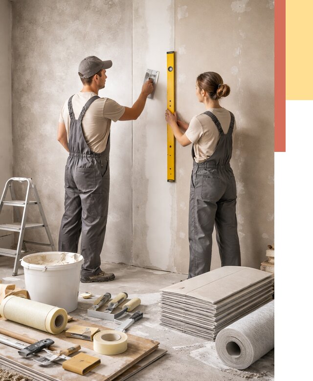 Отделка стен в Новокубанске от 1560 руб/м² — недорого, быстро, под ключ | ОТДЕЛОЧНИК-Нкб