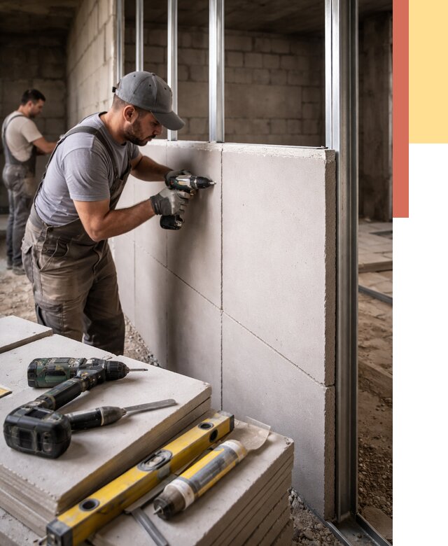 Кладка влагостойких перегородок ПГП в Новокубанске от 1248 руб. под ключ | ОТДЕЛОЧНИК-Нкб