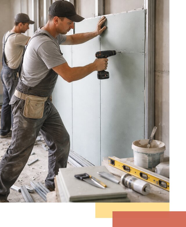 Кладка влагостойких перегородок ПГП в Новокубанске