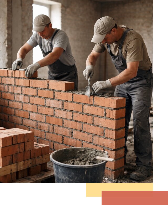 Кладка кирпичных перегородок под ключ в Новокубанске