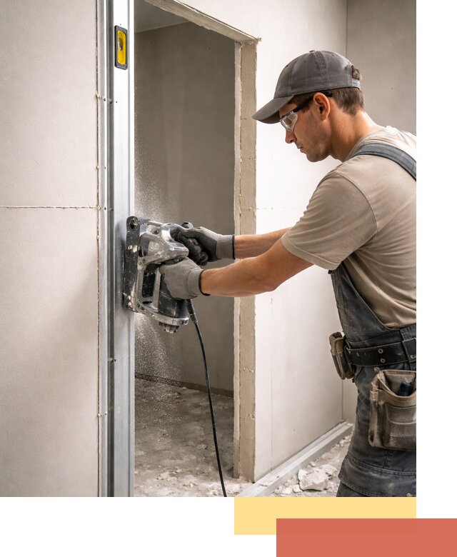 Устройство дверного проема в перегородке в Новокубанске