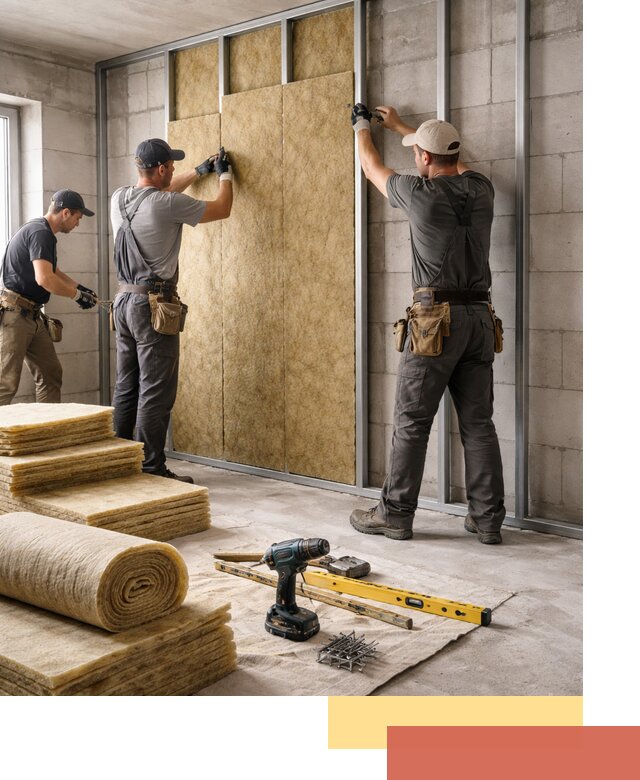 Шумоизоляция перегородок из блоков в Новокубанске — монтаж и защита шумоизоляцией