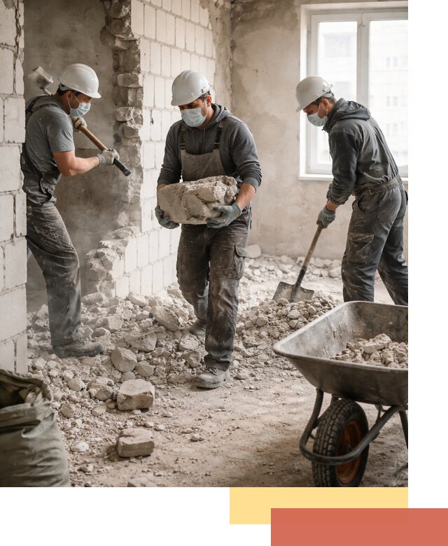 Демонтаж блочных перегородок в Новокубанске быстро и аккуратно