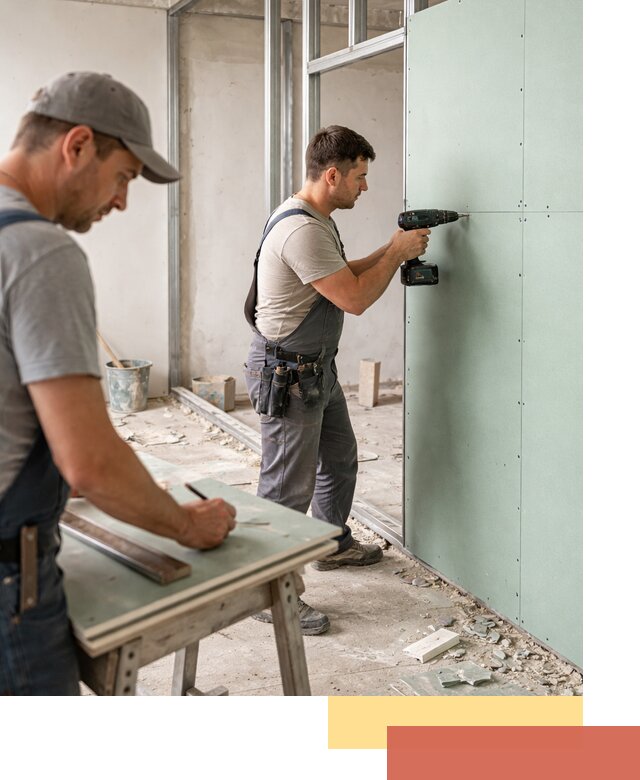 Перегородки из влагостойкого гипсокартона под ключ в Новокубанске