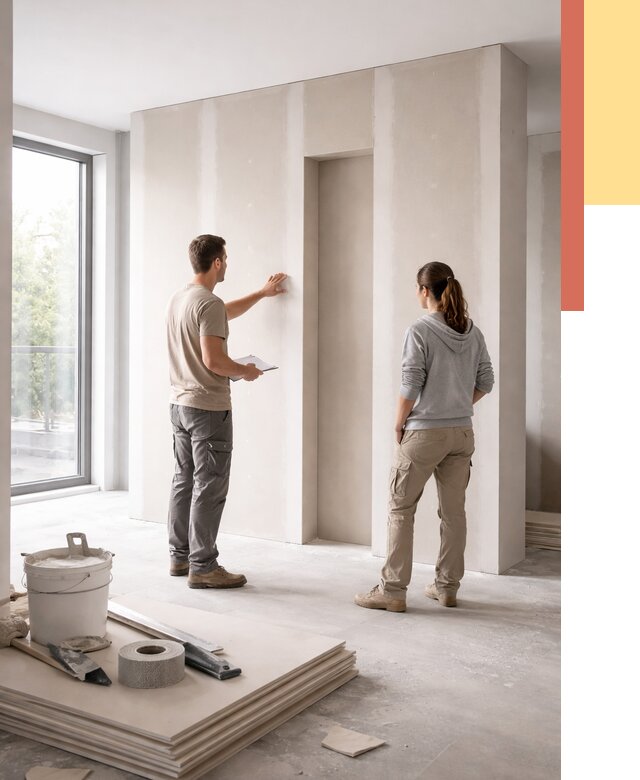 Зонирующая перегородка из гипсокартона в Новокубанске от 2911 руб. под ключ | ОТДЕЛОЧНИК-Нкб