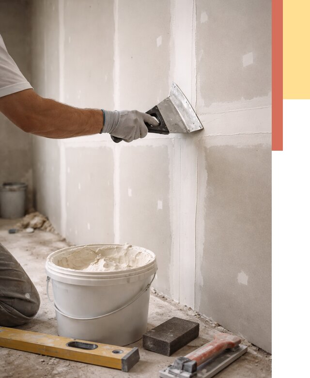 Шпаклевка перегородок из гипсокартона в Новокубанске от 2600 руб. — услуги ОТДЕЛОЧНИК-Нкб