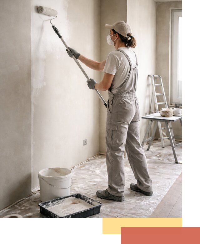 Покраска перегородок из гипсокартона в Новокубанске качественно и недорого