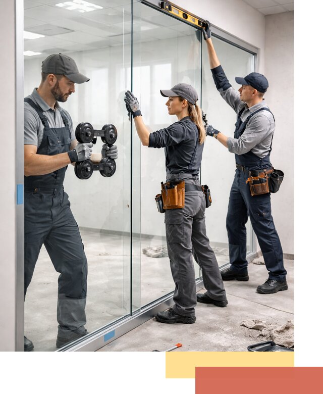 Профессиональный монтаж стеклянных перегородок в Новокубанске