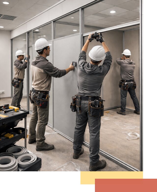 Мобильные офисные перегородки под ключ в Новокубанске