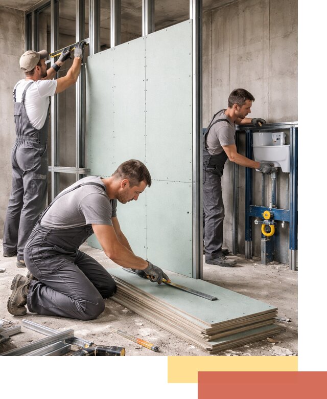 Монтаж и ремонт сантехнических перегородок в Новокубанске