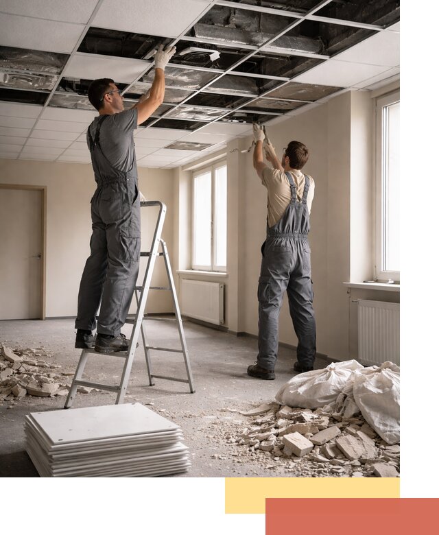 Демонтаж потолков Армстронг профессионально в Новокубанске